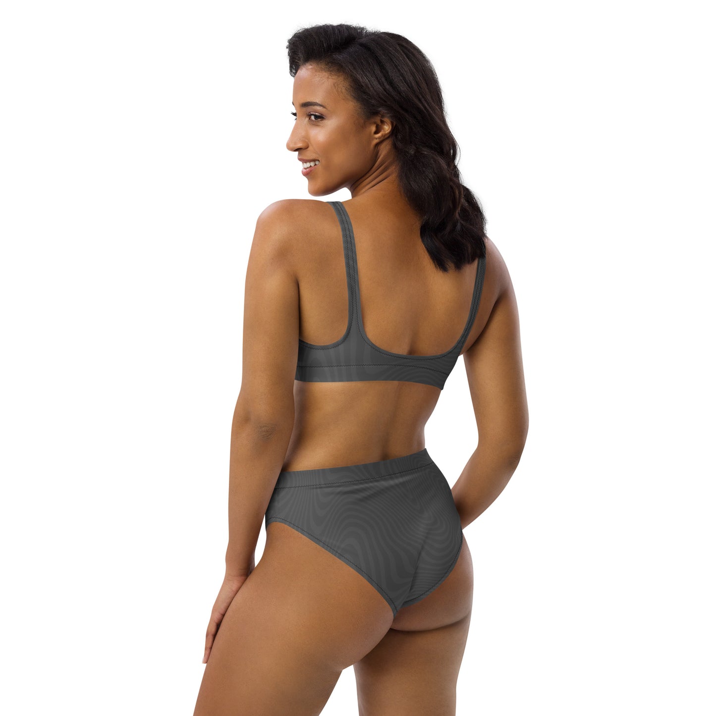 Risen Rebel Recycled High-Waisted Bikini- Licorice Swirl