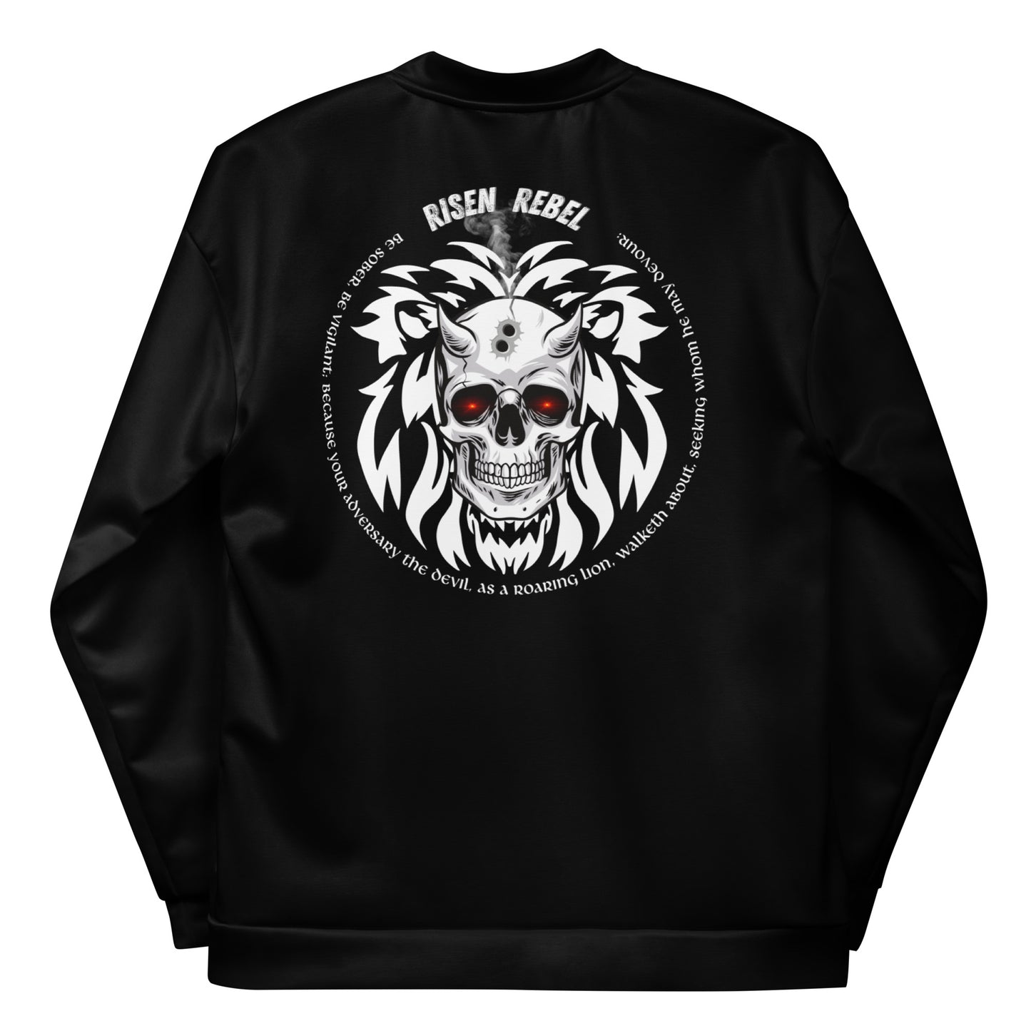 Risen Rebel Demon Killer Bomber Jacket- Black