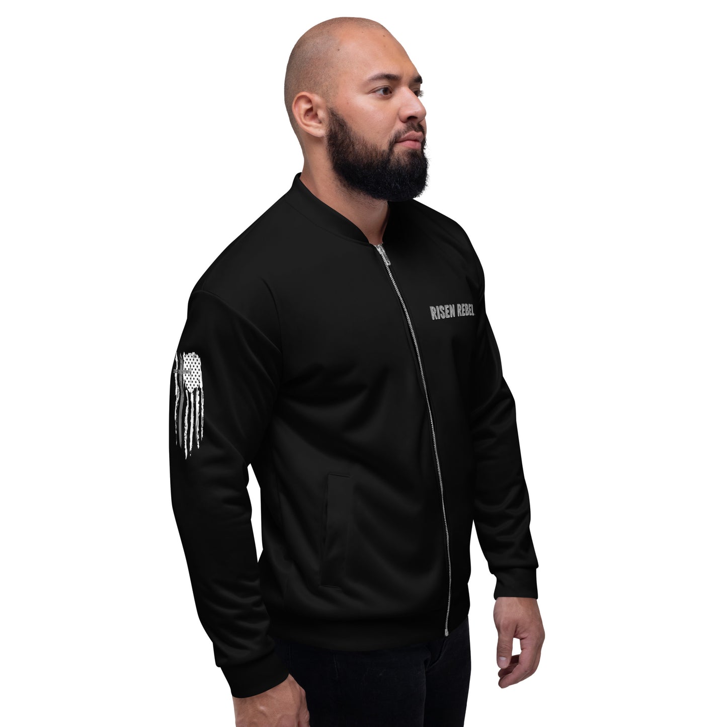 Risen Rebel Demon Killer Bomber Jacket- Black