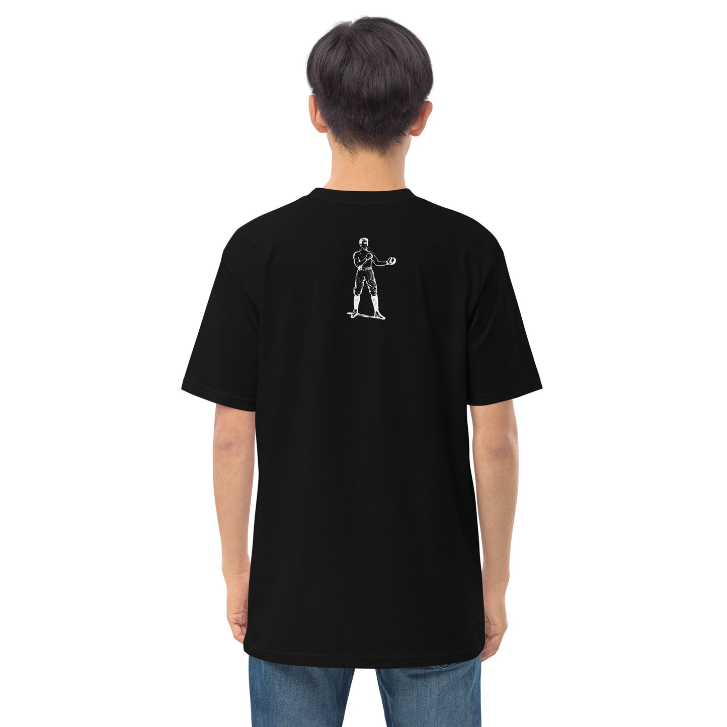 Risen Rebel Boxing Club Premium Men's Tee- Gld/Blk Club Emblem