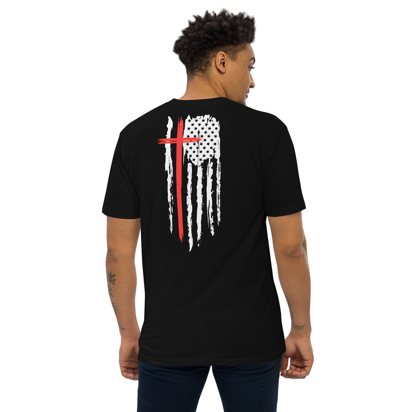 Risen Rebel Classic Logo Tee- Red/Whi