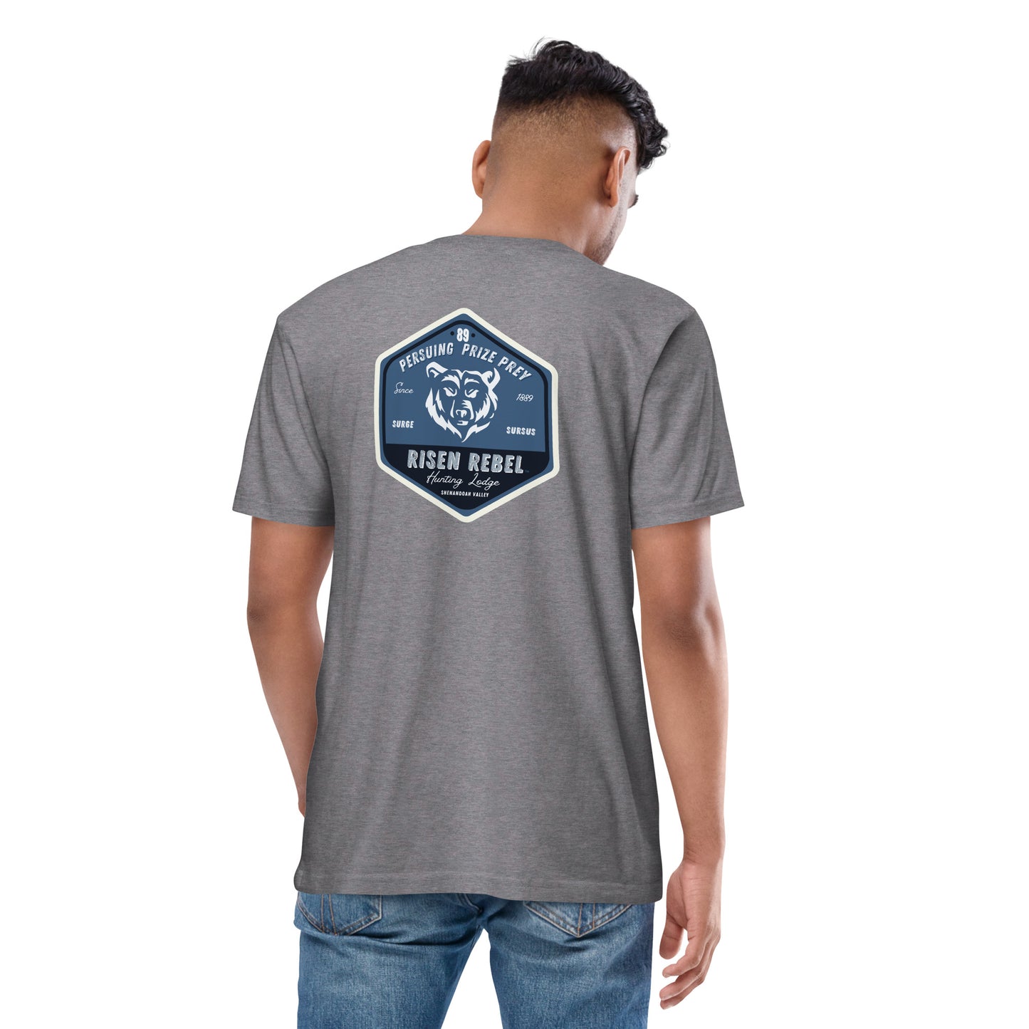 Risen Rebel Hunting Lodge Bruin Tee- Ocean/Black