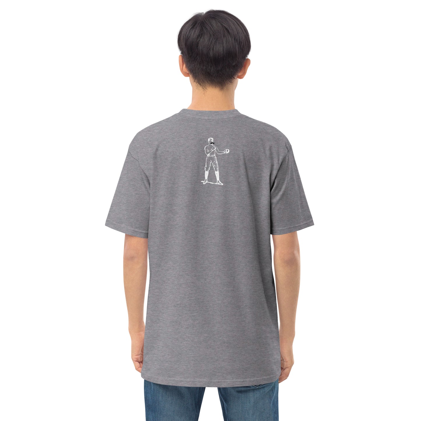 Risen Rebel Boxing Club Premium Men's Tee- Gld/Blk Club Emblem