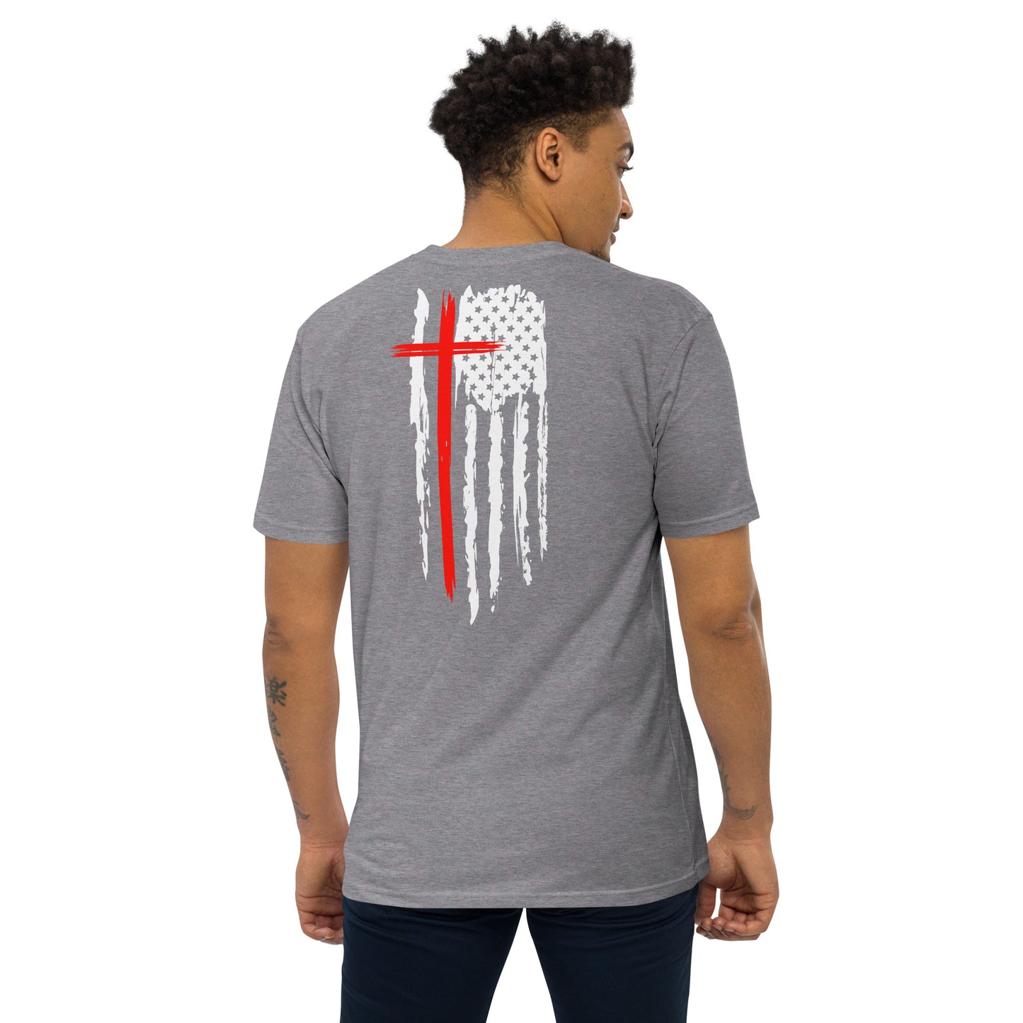 Risen Rebel Classic Logo Tee- Red/Whi