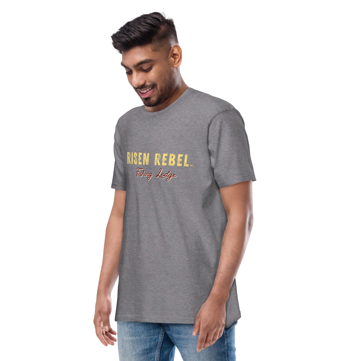 Risen Rebel Fishing Lodge Tee- Burgundy Bass