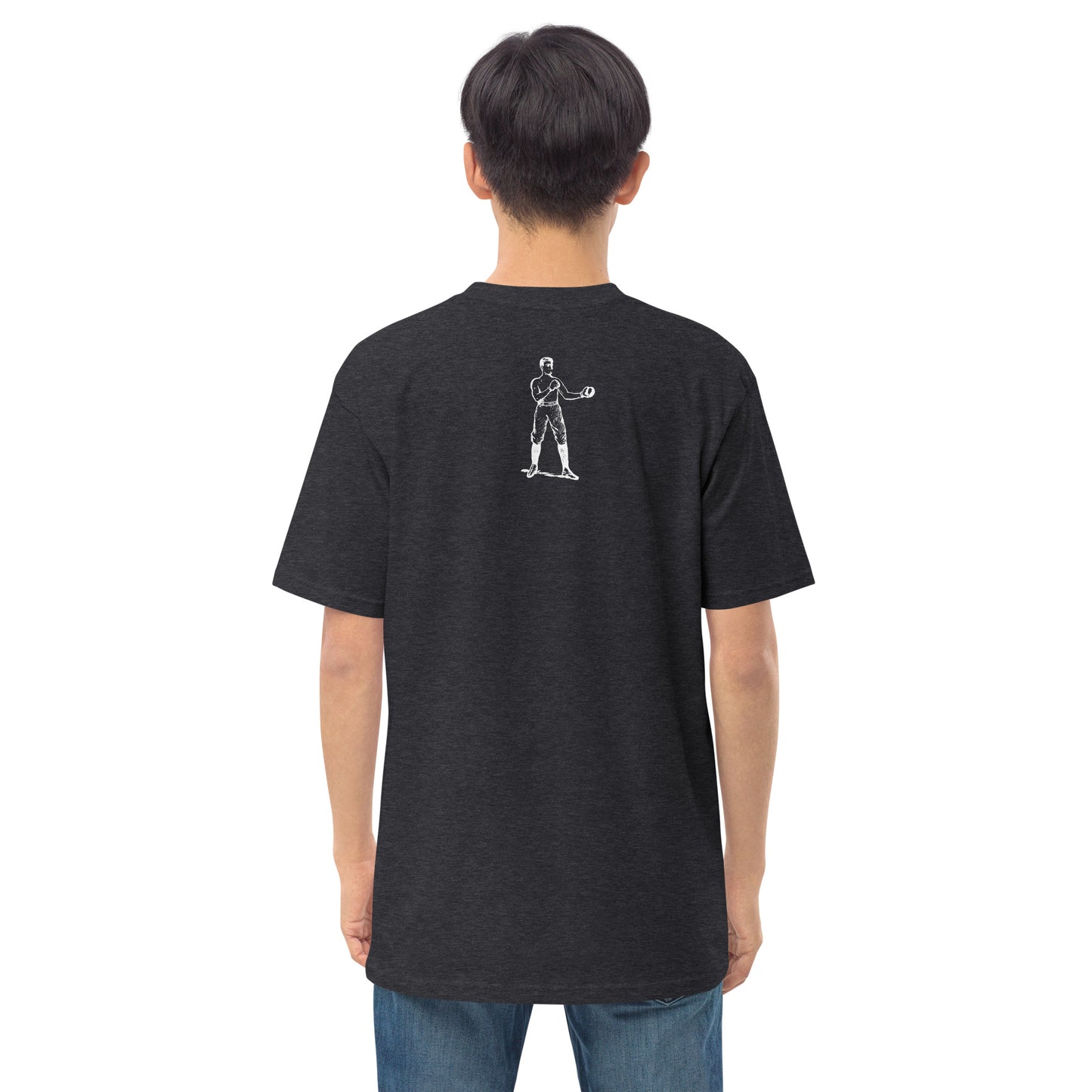Risen Rebel Boxing Club Premium Men's Tee- Gld/Blk Club Emblem
