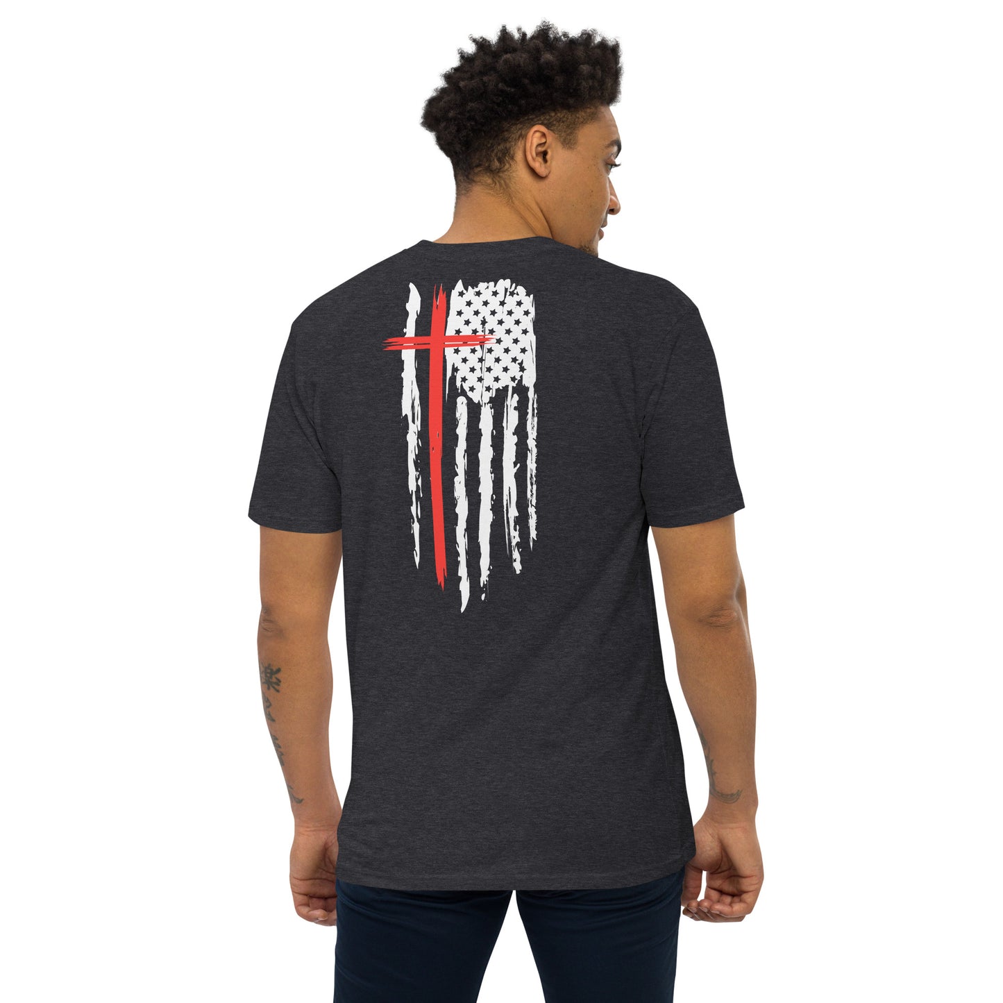 Risen Rebel Classic Logo Tee- Red/Whi