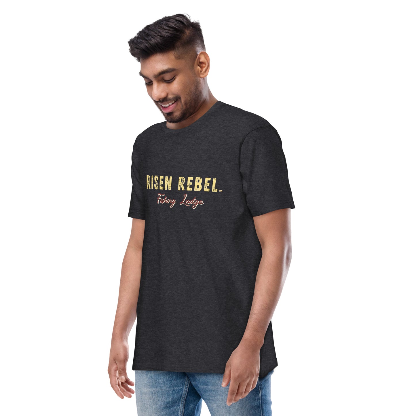 Risen Rebel Fishing Lodge Tee- Burgundy Bass