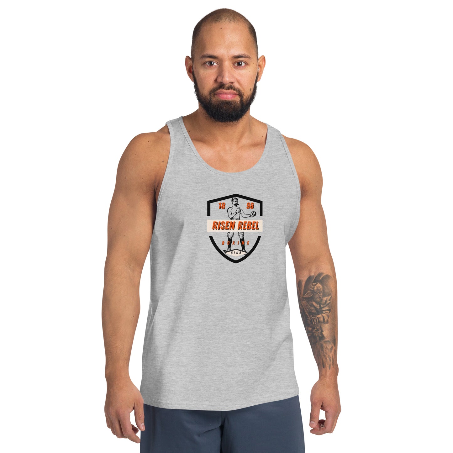 Risen Rebel Boxing Club Tank- Orange Graphic