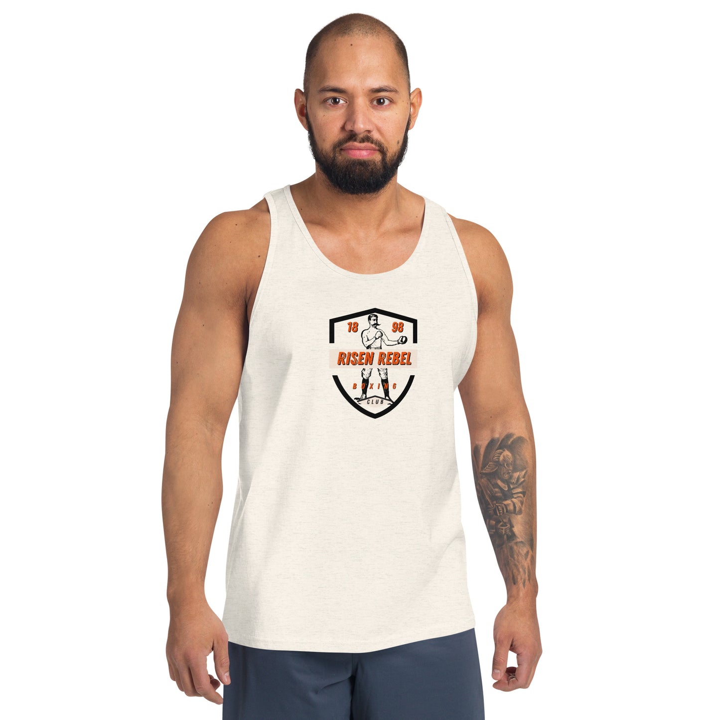 Risen Rebel Boxing Club Tank- Orange Graphic