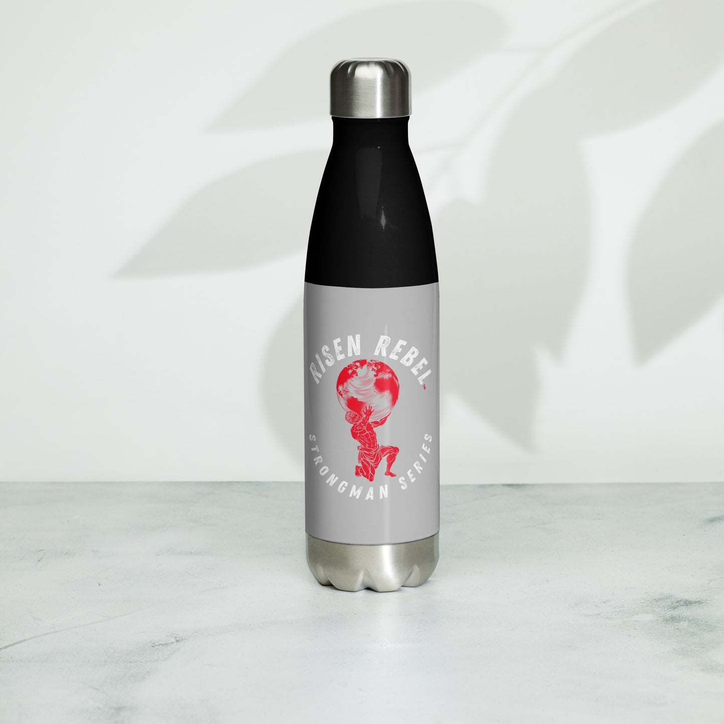 Risen Rebel "Strongman Series" Stainless Steel Water Bottle