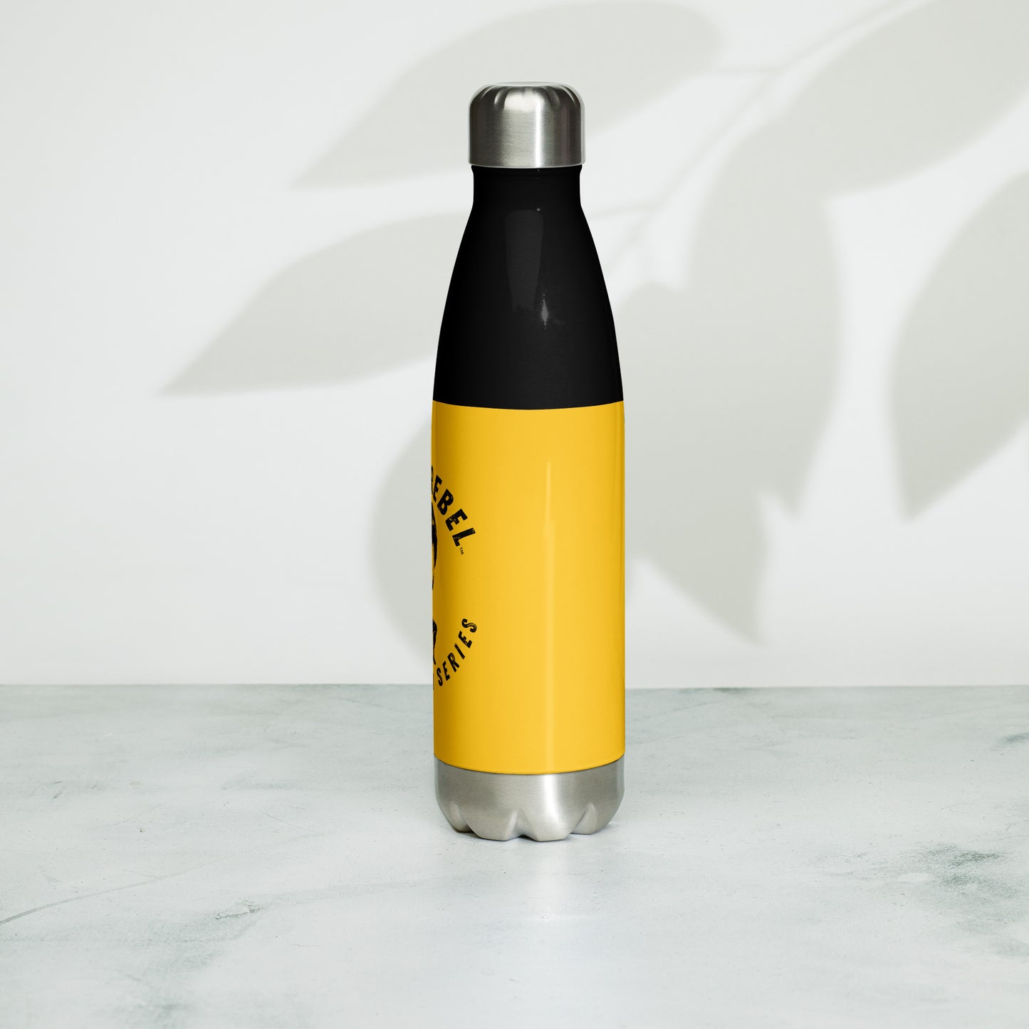 Risen rebel "Strongman Series" Stainless Steel Water Bottle- Hawkeye Gold