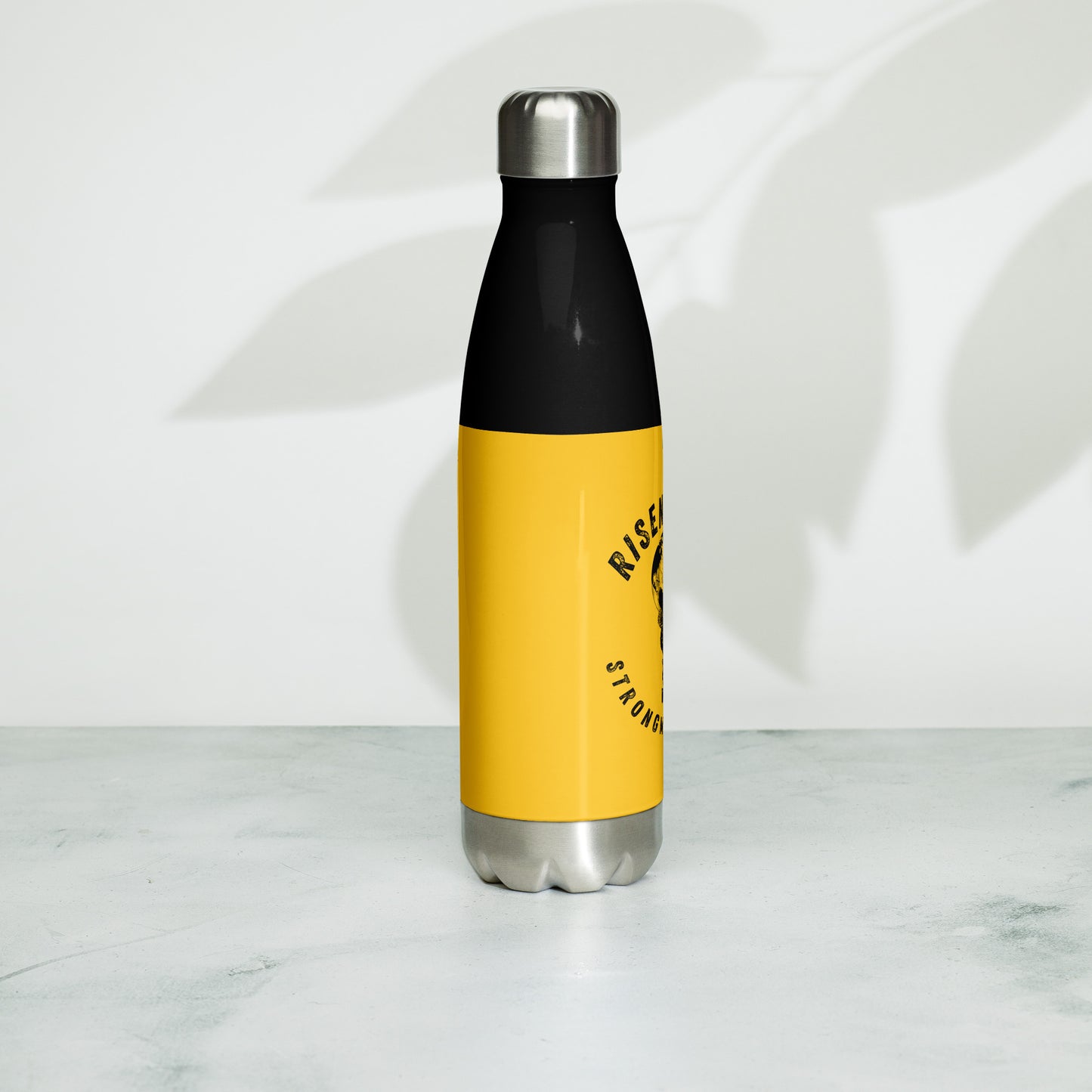 Risen rebel "Strongman Series" Stainless Steel Water Bottle- Hawkeye Gold