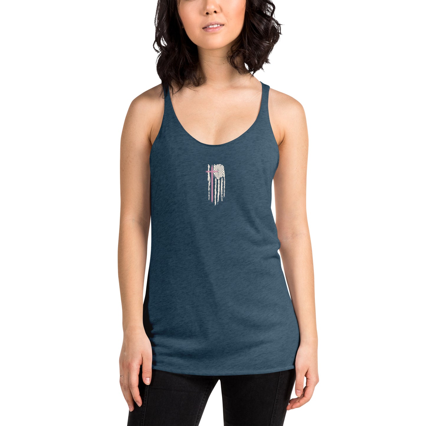 Risen Rebel Classic Logo Women's Racerback Tank- Mau/Crm