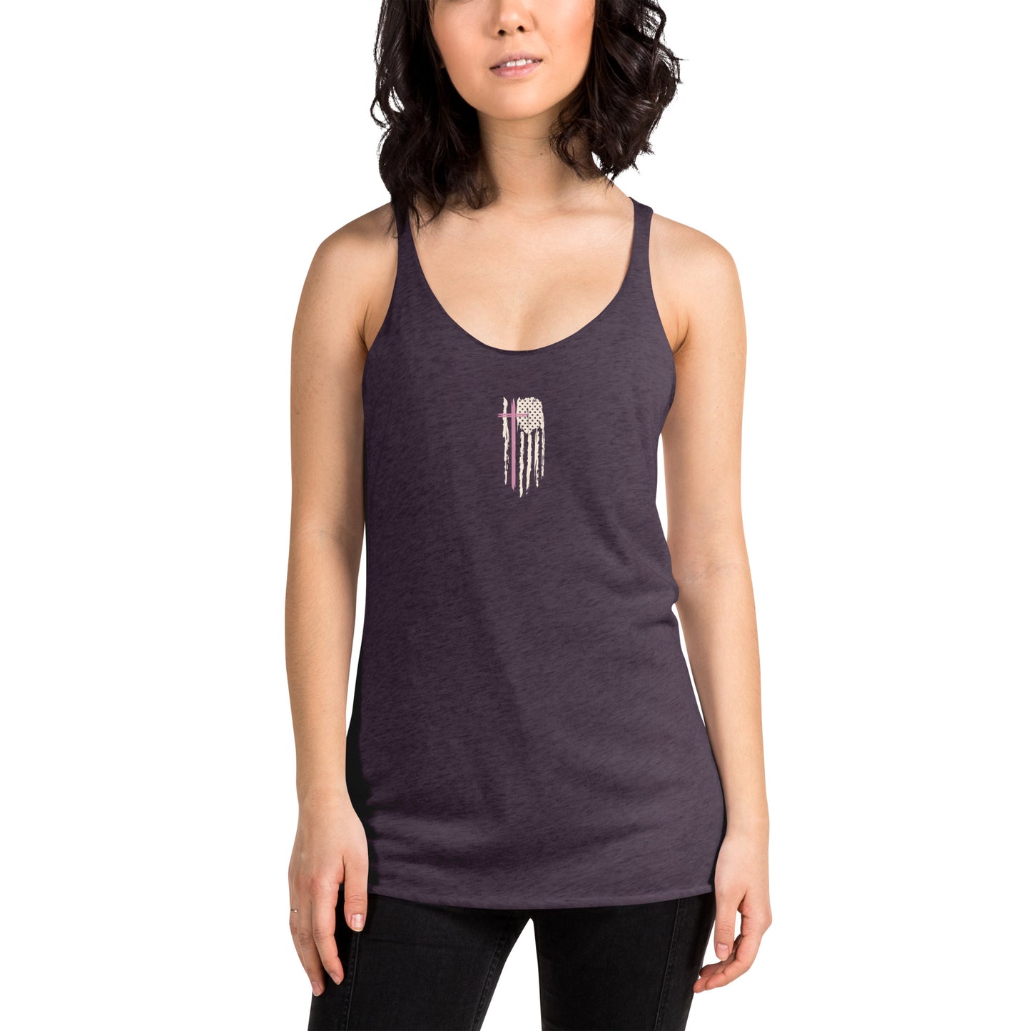 Risen Rebel Classic Logo Women's Racerback Tank- Mau/Crm