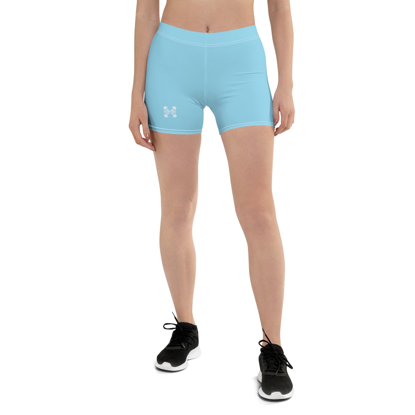 Risen Rebel Power Workout Shorts- Powder Blue