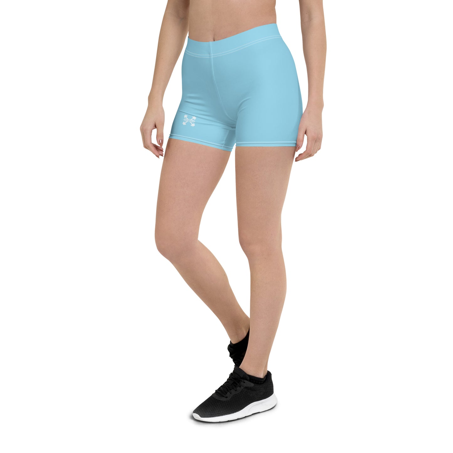 Risen Rebel Power Workout Shorts- Powder Blue