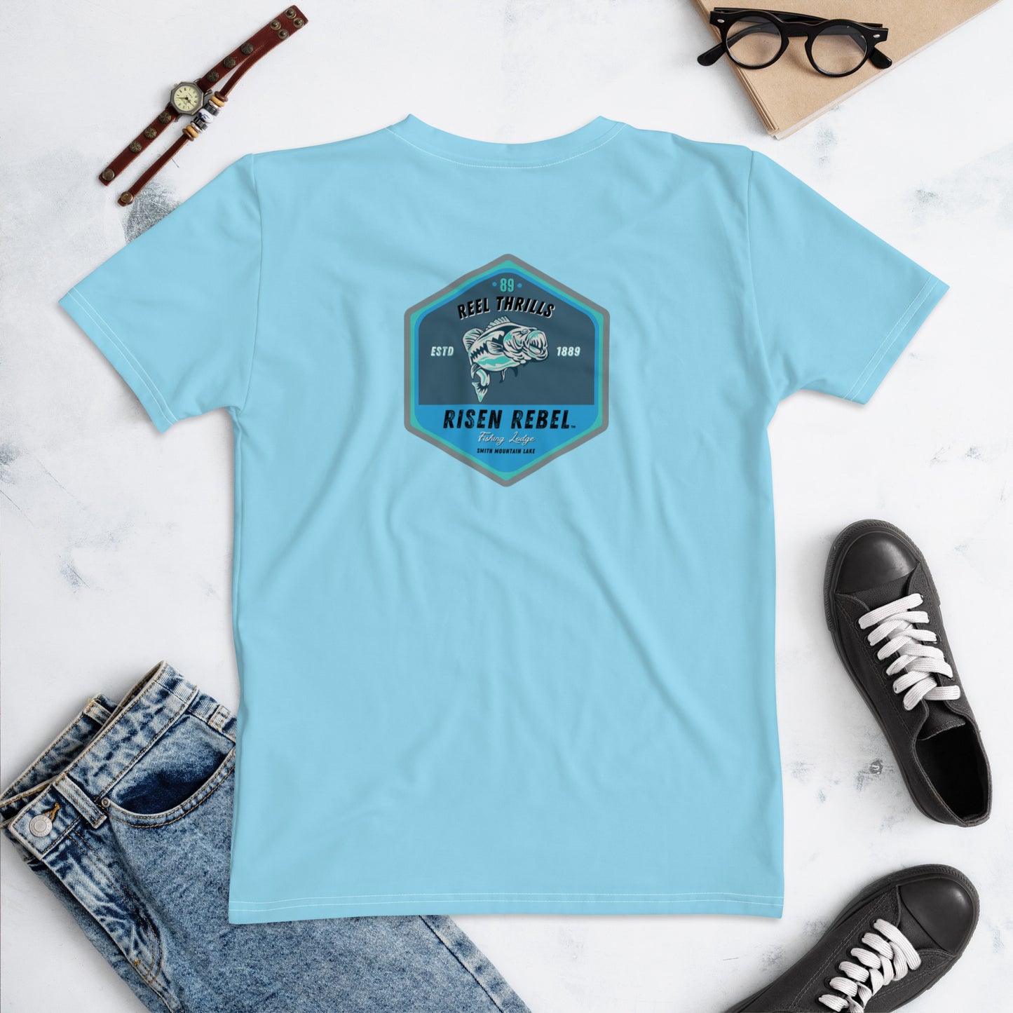 Risen Rebel Fishing Lodge Ladies Top