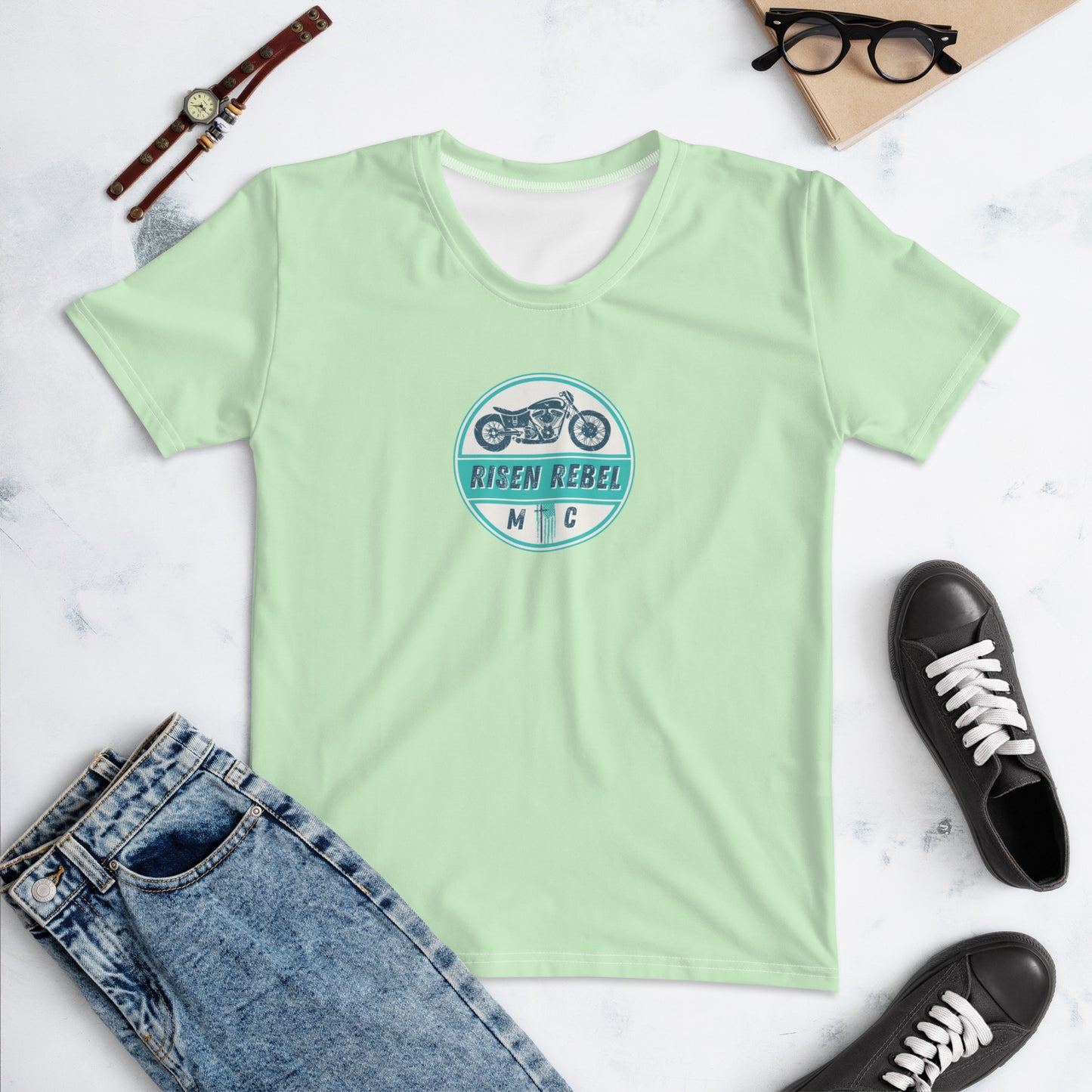 Risen Rebel MC Women's T-shirt- Moss