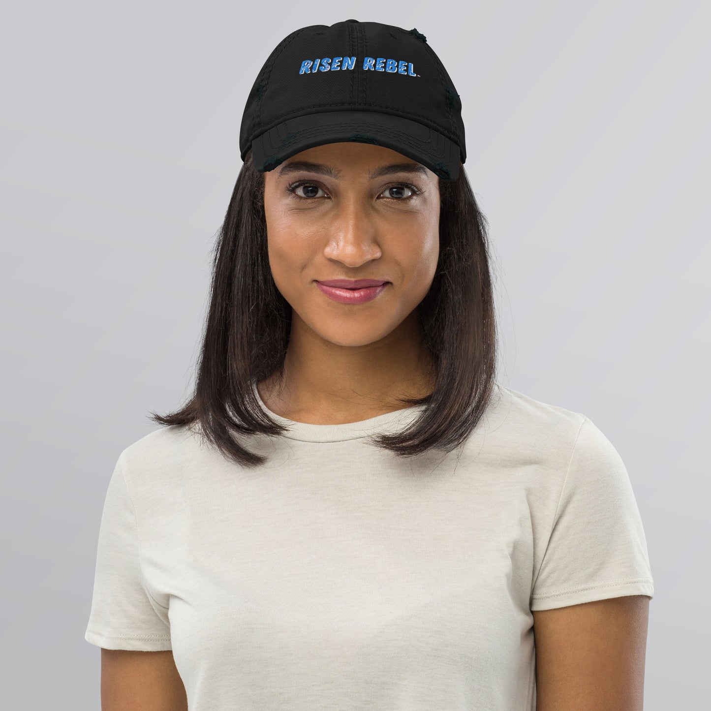 Risen Rebel Distressed Mom Hat