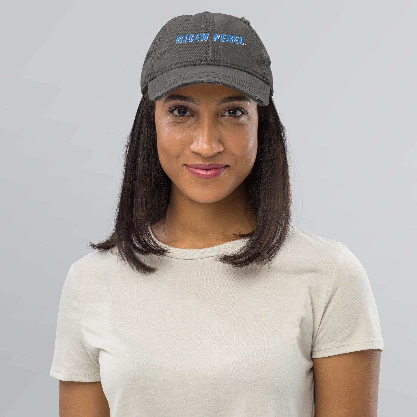 Risen Rebel Distressed Mom Hat