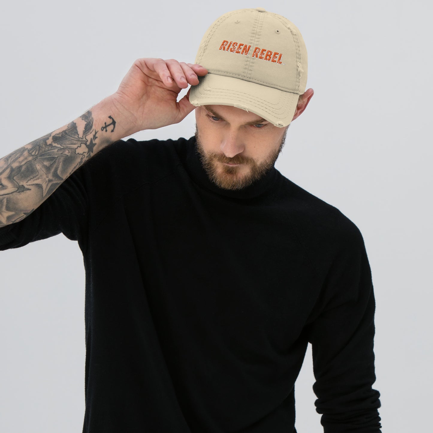Risen Rebel Distressed Dad Hat