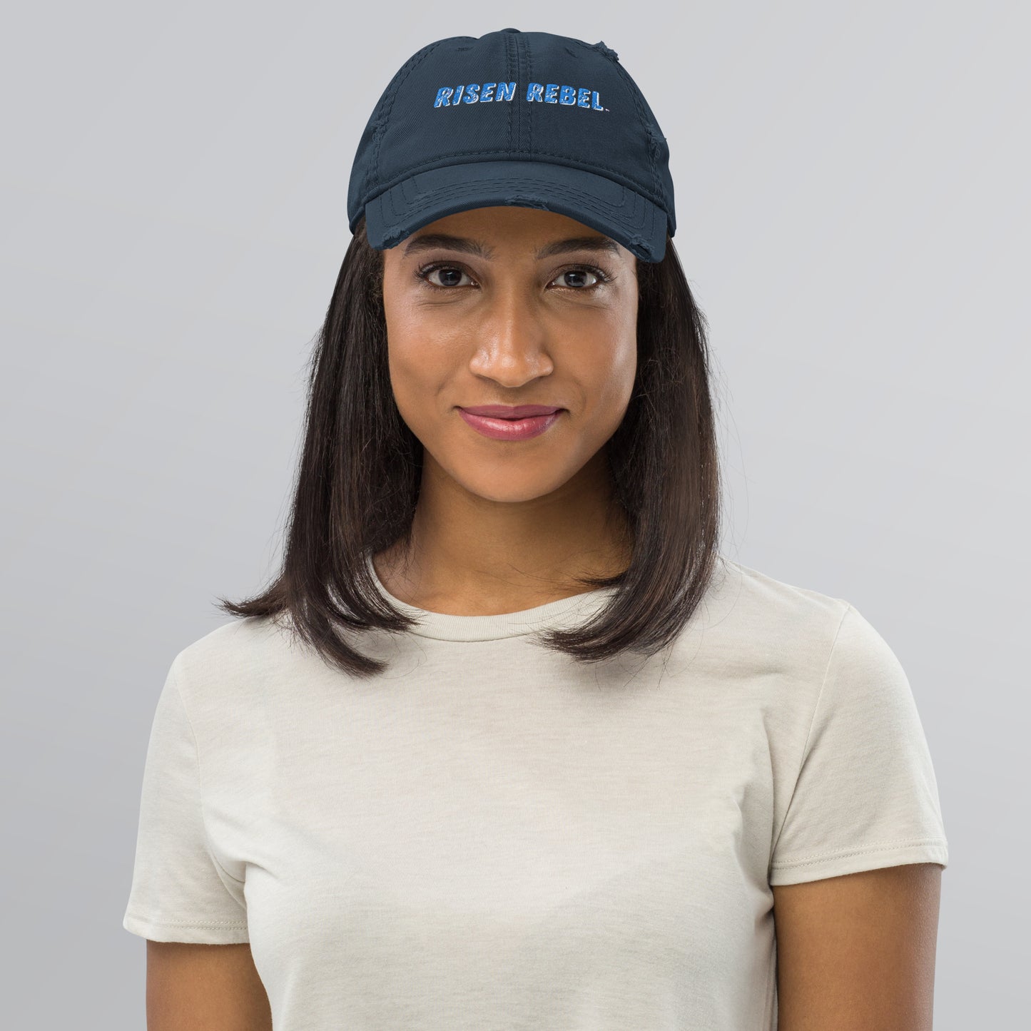 Risen Rebel Distressed Mom Hat