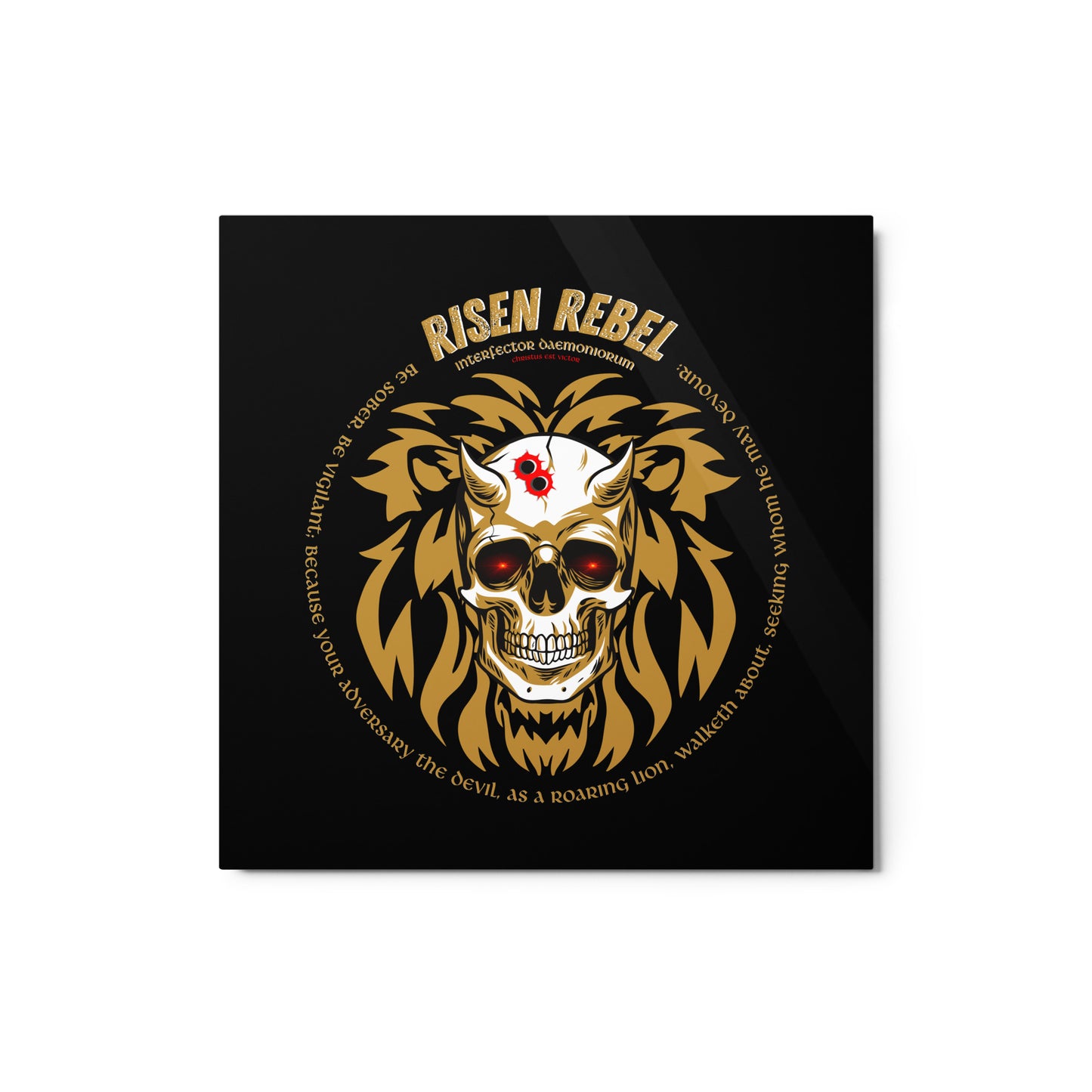 Risen Rebel Demon Killer Man Cave Metal Print