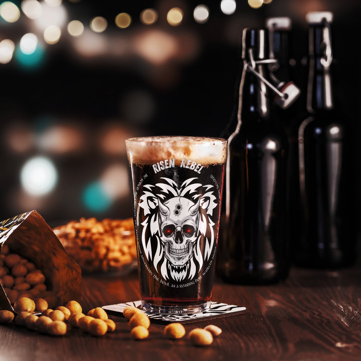 Risen Rebel Demon Killer Shaker pint glass