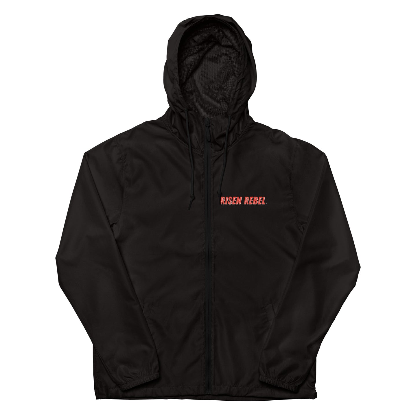Risen Rebel Demon Killer Lightweight Zip Up Windbreaker- Black