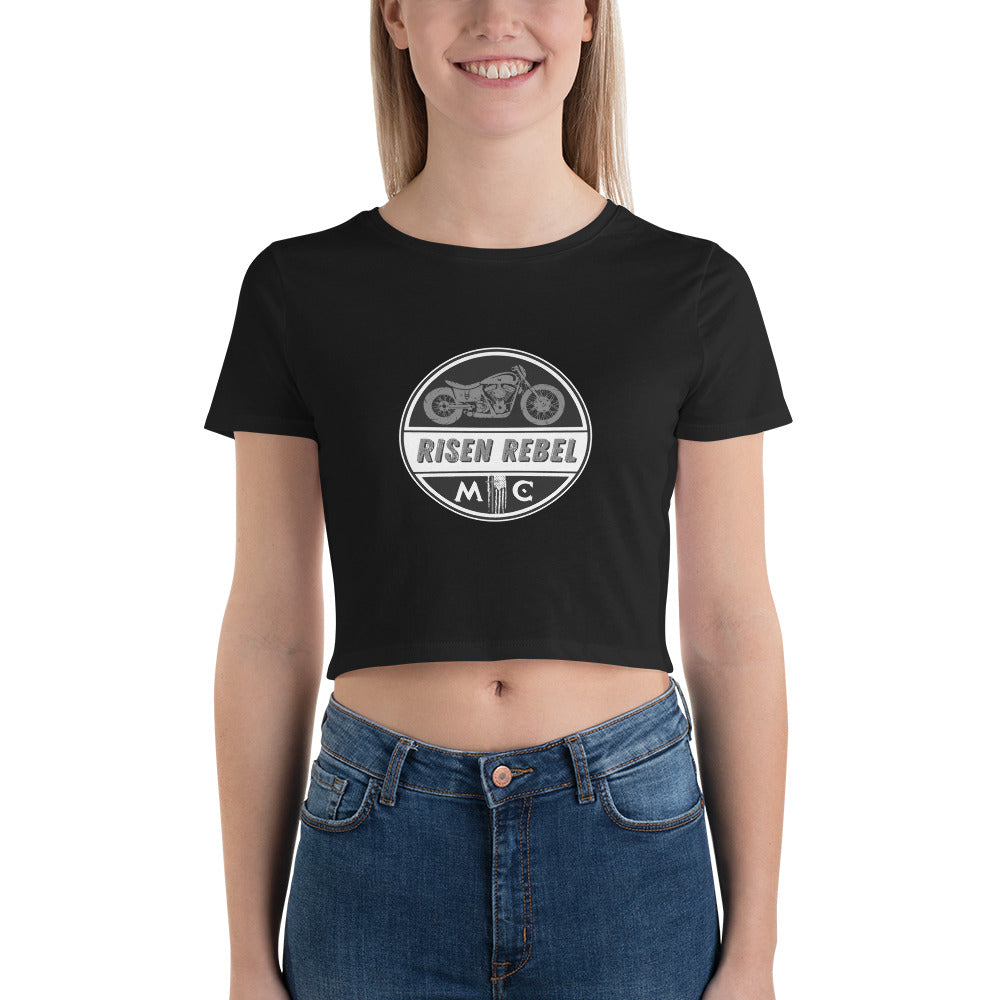 Risen Rebel MC Ladies Crop Top- Black