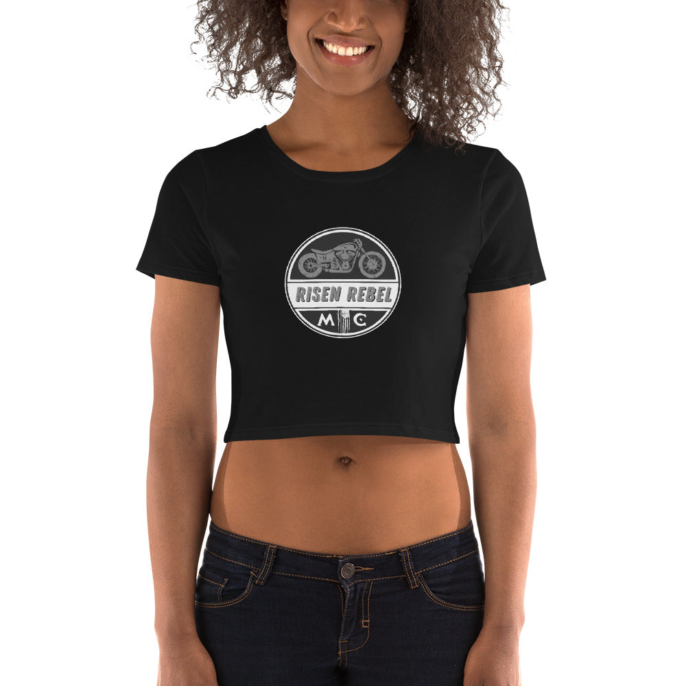Risen Rebel MC Ladies Crop Top- Black