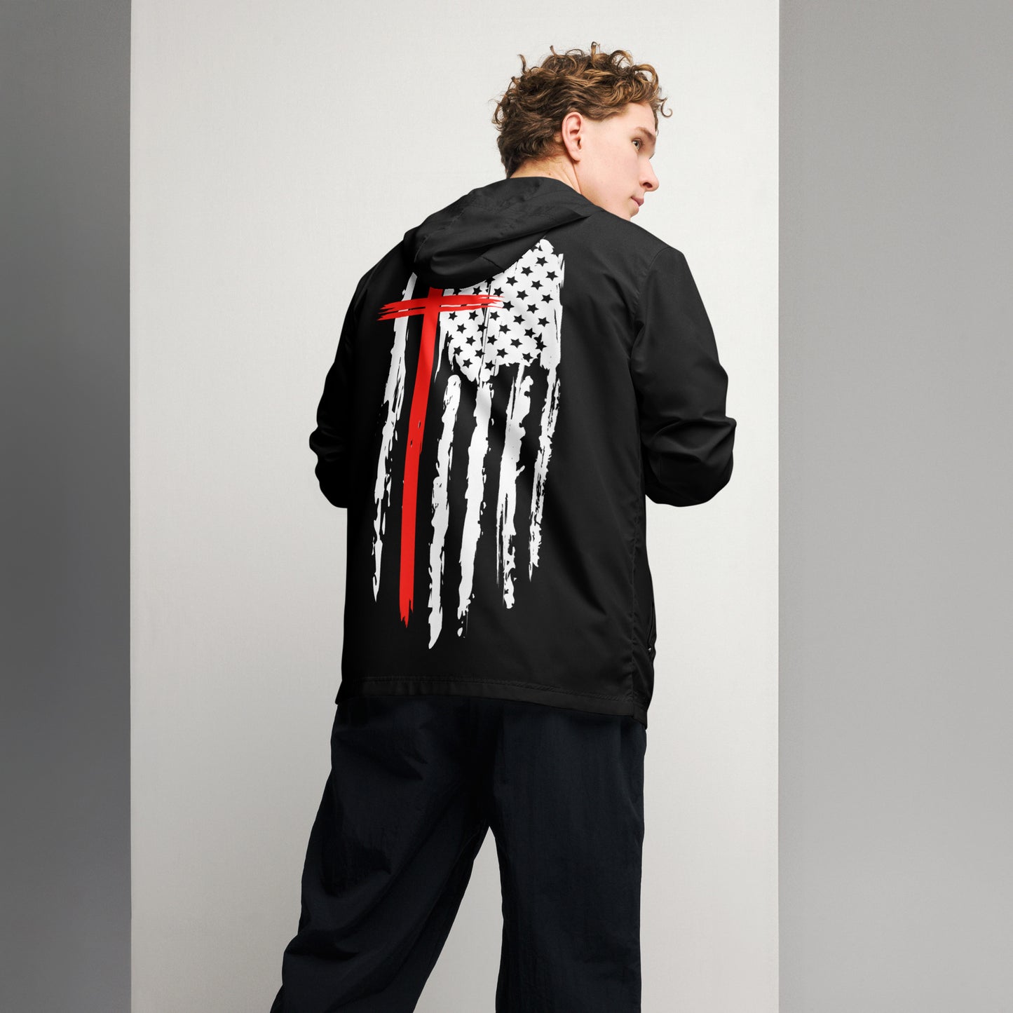 Risen Rebel Classic Flag Windbreaker Zip-Up