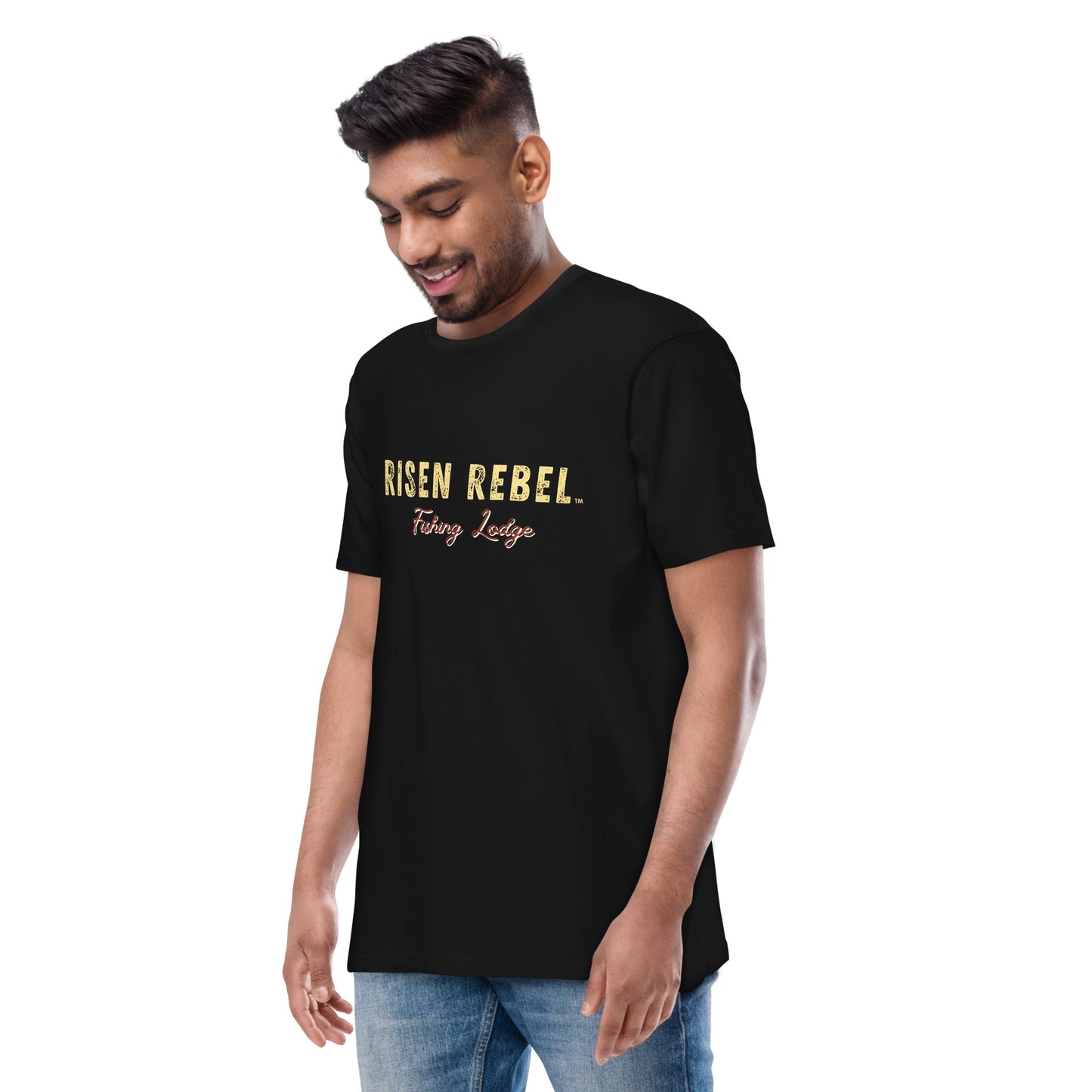 Risen Rebel Fishing Lodge Tee- Burgundy Bass