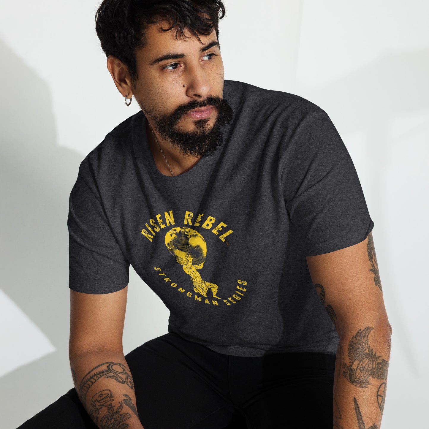 Risen Rebel Strongman Series- Mustard Graphic