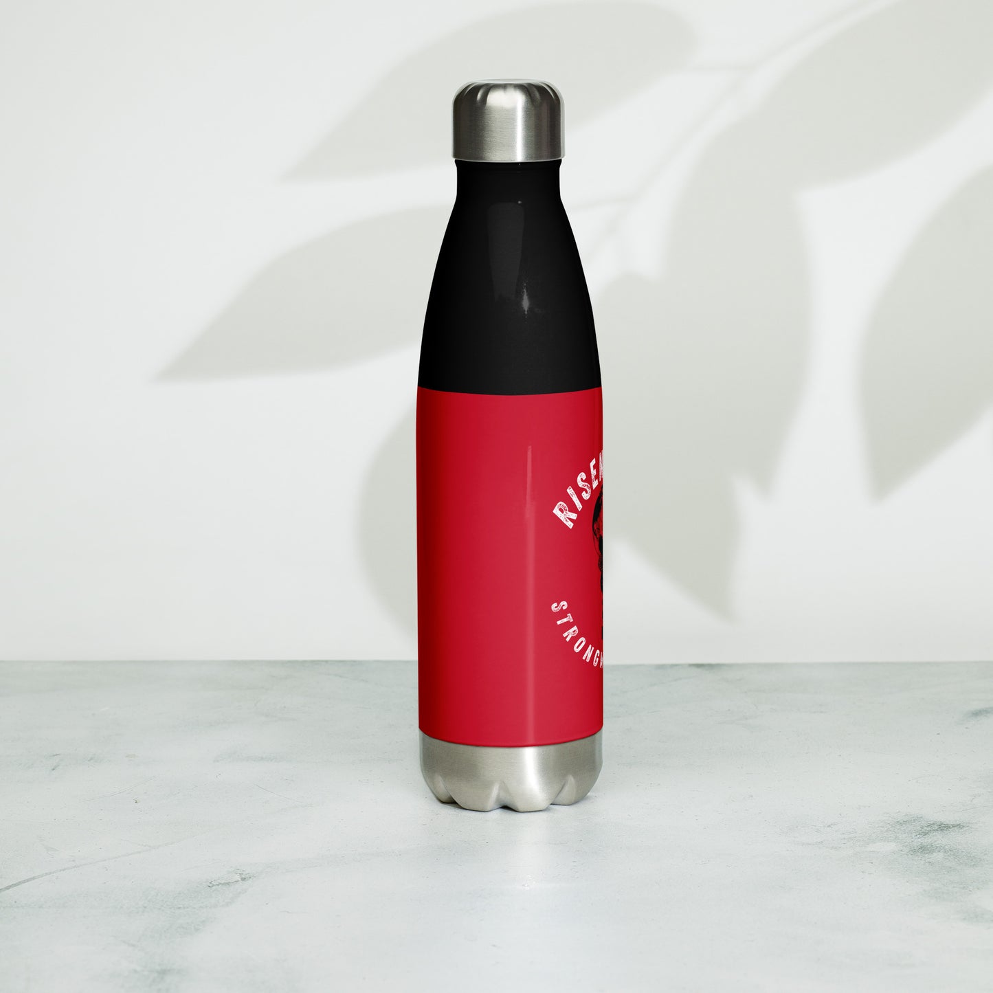 Risen rebel "Strongman Series" Stainless Steel Water Bottle- Red