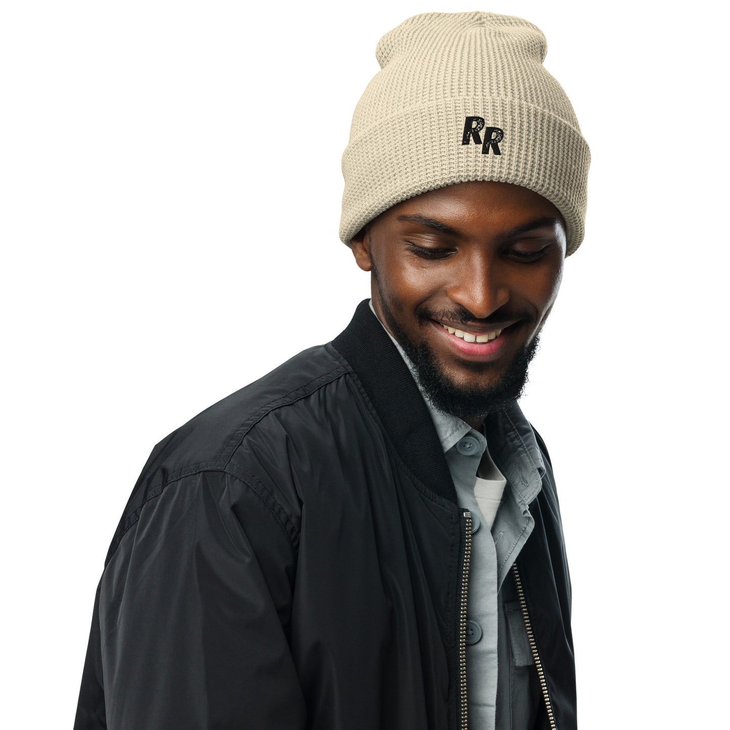 RR Embroidered Waffle Beanie