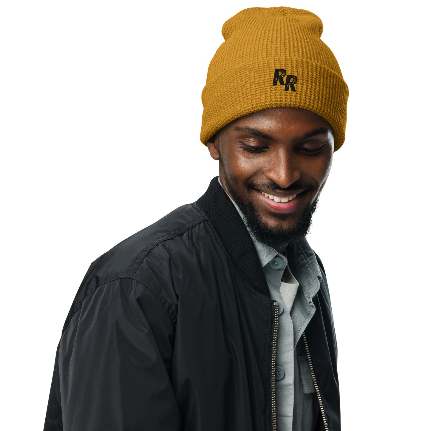 RR Embroidered Waffle Beanie
