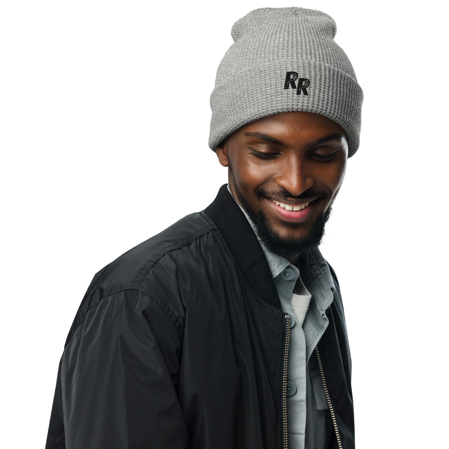 RR Embroidered Waffle Beanie