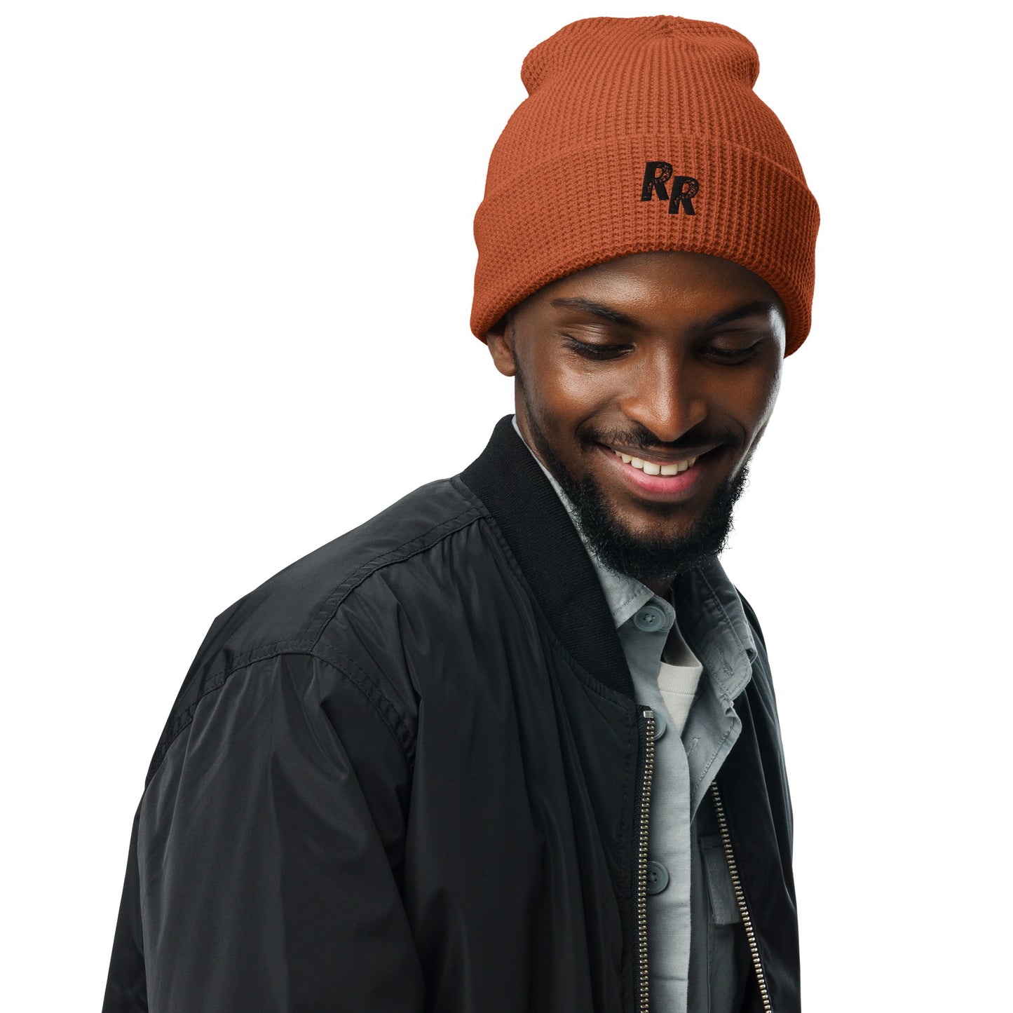 RR Embroidered Waffle Beanie