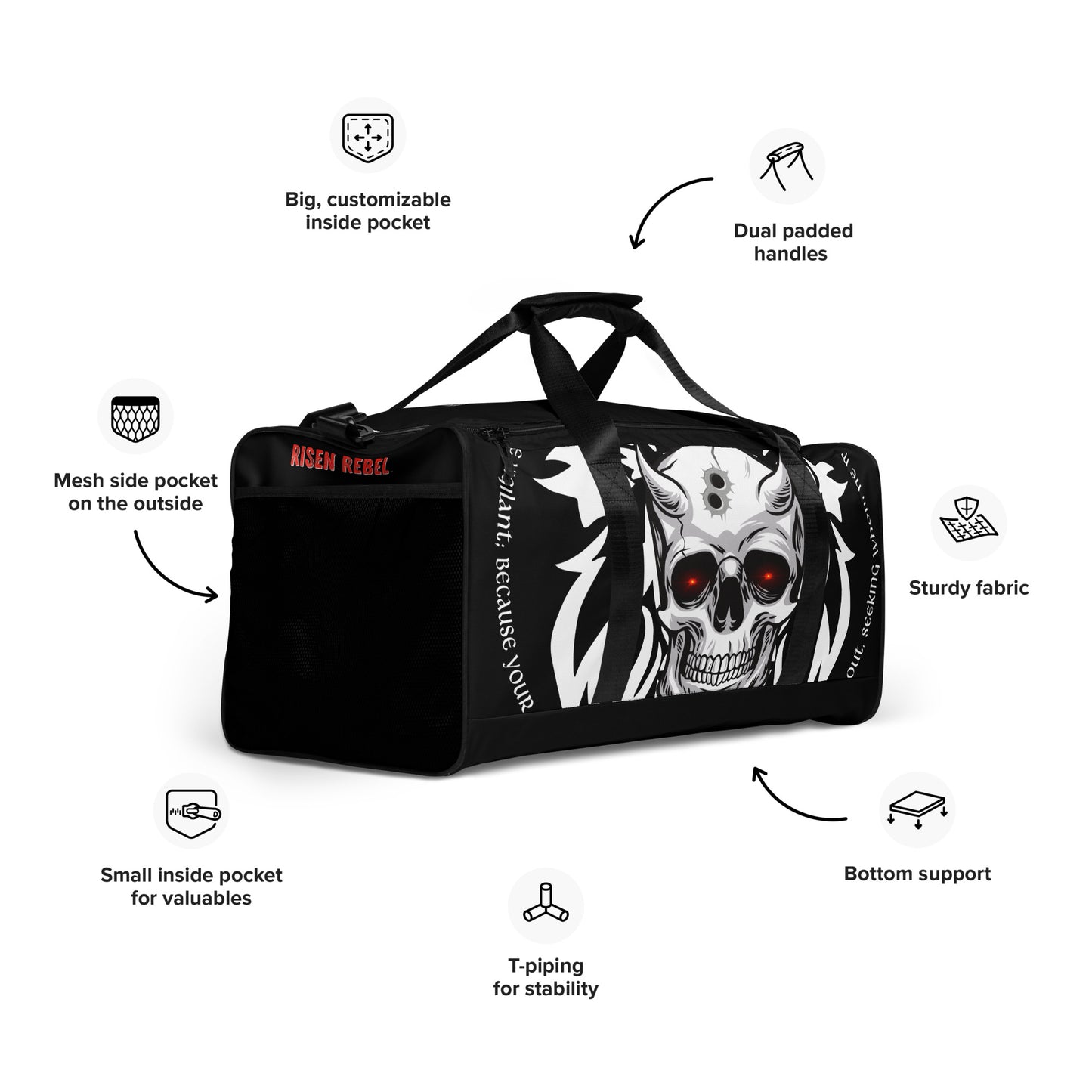 Risen Rebel Demon Killer Duffle Bag