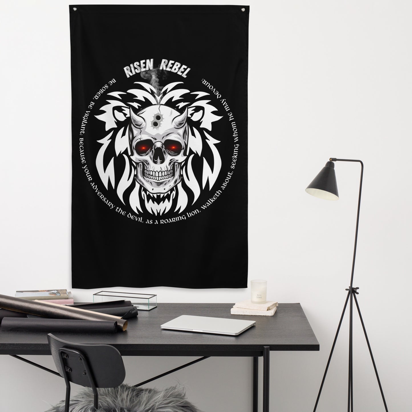 Risen Rebel Demon Killer Flag