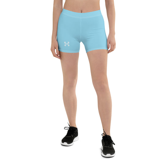 Risen Rebel Power Workout Shorts- Powder Blue
