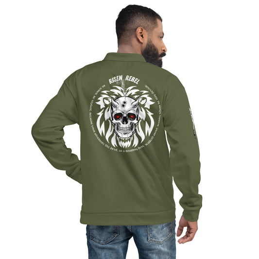Risen Rebel Demon Killer Bomber Jacket- Military Green