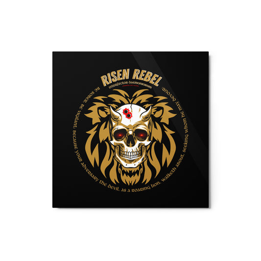 Risen Rebel Demon Killer Man Cave Metal Print
