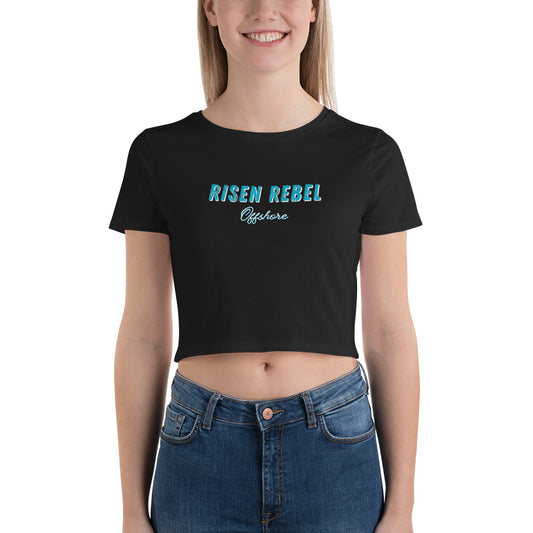 Risen Rebel Offshore Ladies Crop Top- Black