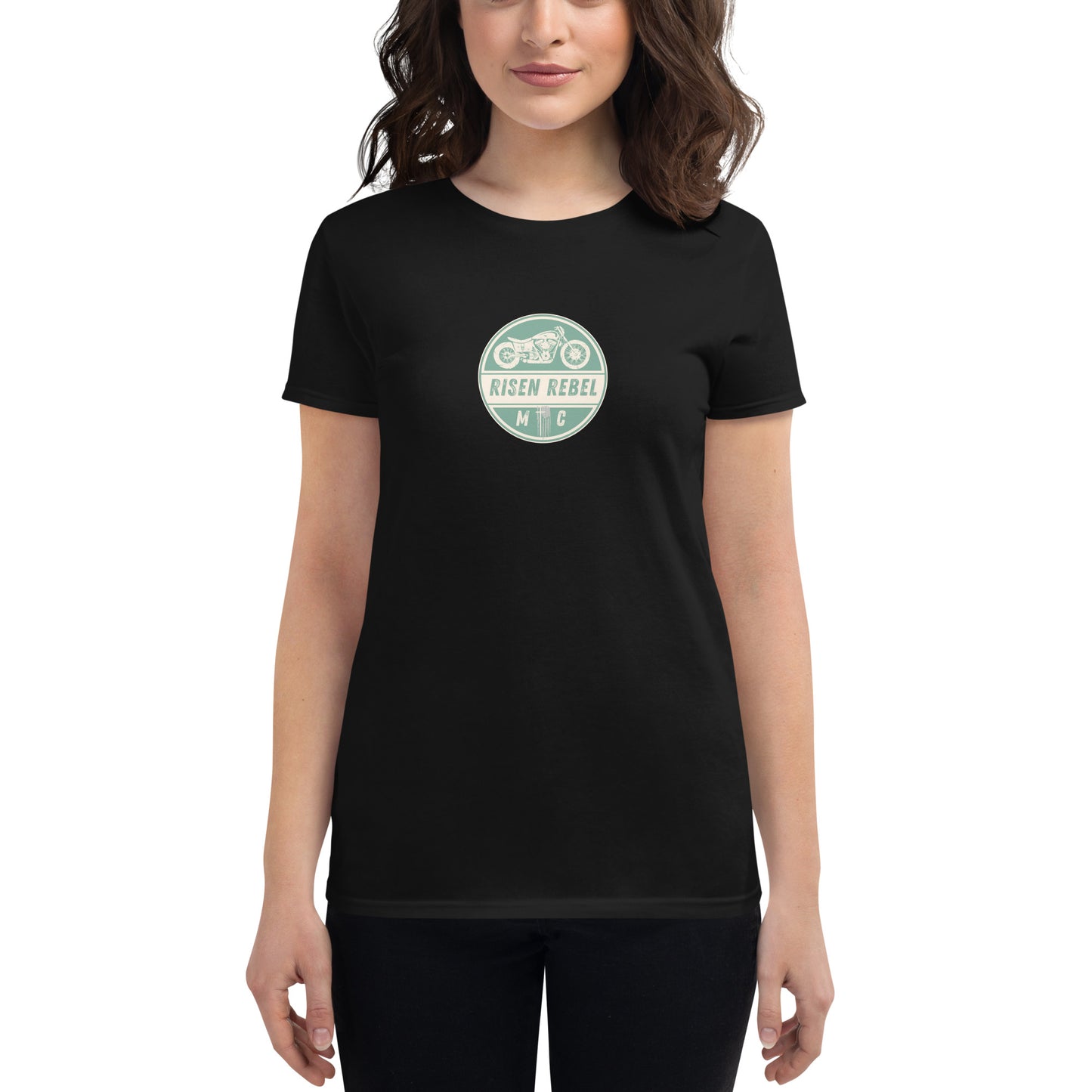 Risen Rebel MC Women's Short Sleeve T-shirt- Mint Emblem
