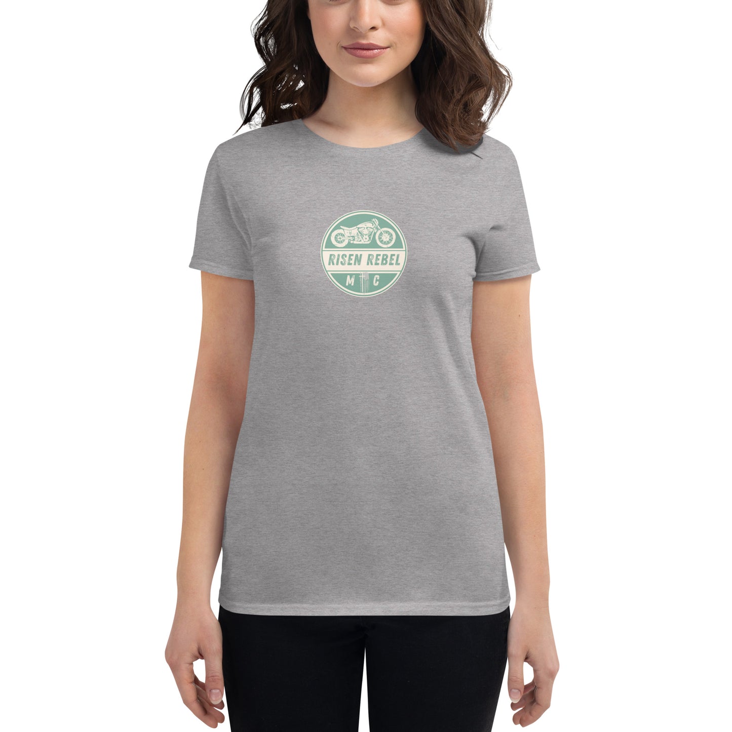 Risen Rebel MC Women's Short Sleeve T-shirt- Mint Emblem